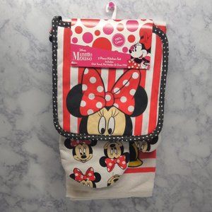 Disney 3 Piece Kitchen Set Minnie Mouse Dots Bows